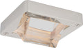 Rolland 5" Solitaire Flush Mount | Polished Nickel and Clear Glass
