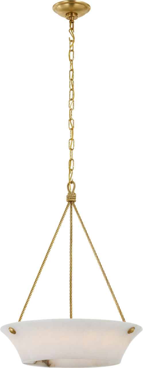 Claremont 21" Open Ring Chandelier | Natural Brass | Alabaster
