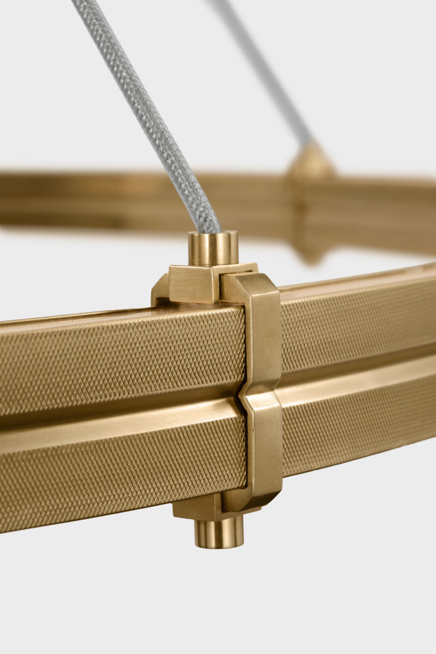 Paxton 60" Ring Chandelier | Natural Brass