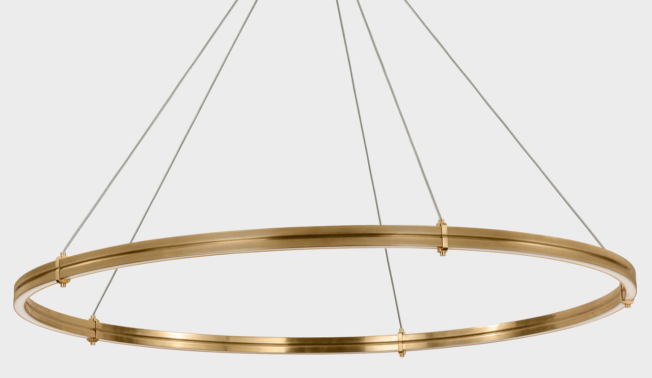 Paxton 60" Ring Chandelier | Natural Brass