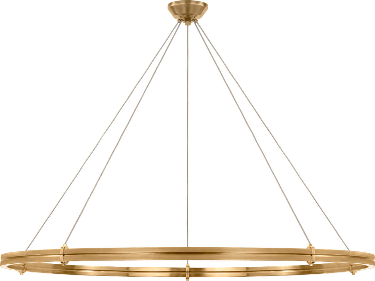 Paxton 60" Ring Chandelier | Natural Brass