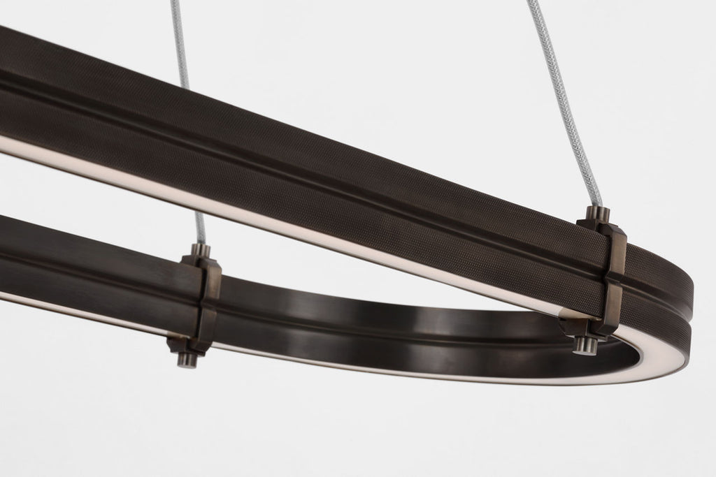 Paxton 54" Oval Linear Chandelier | Bronze