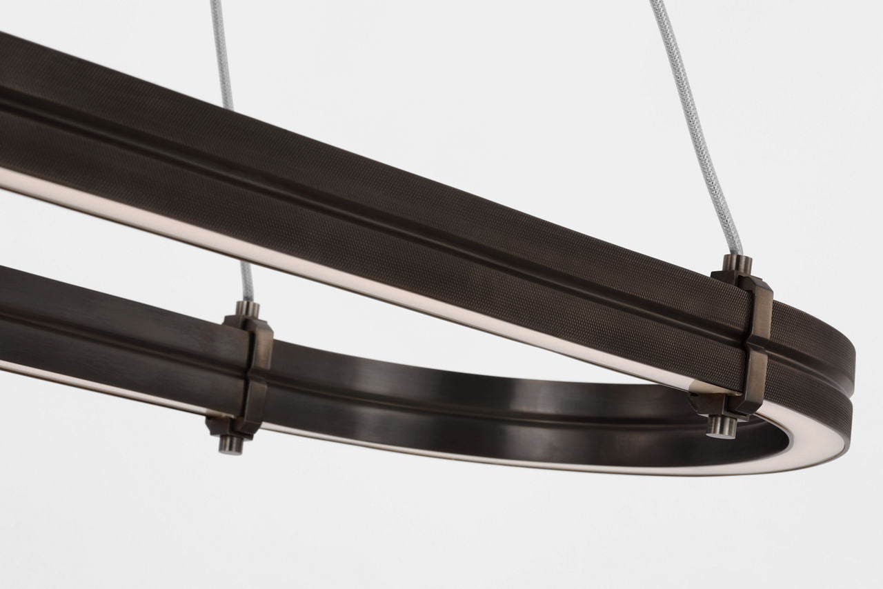 Paxton 54" Oval Linear Chandelier | Bronze