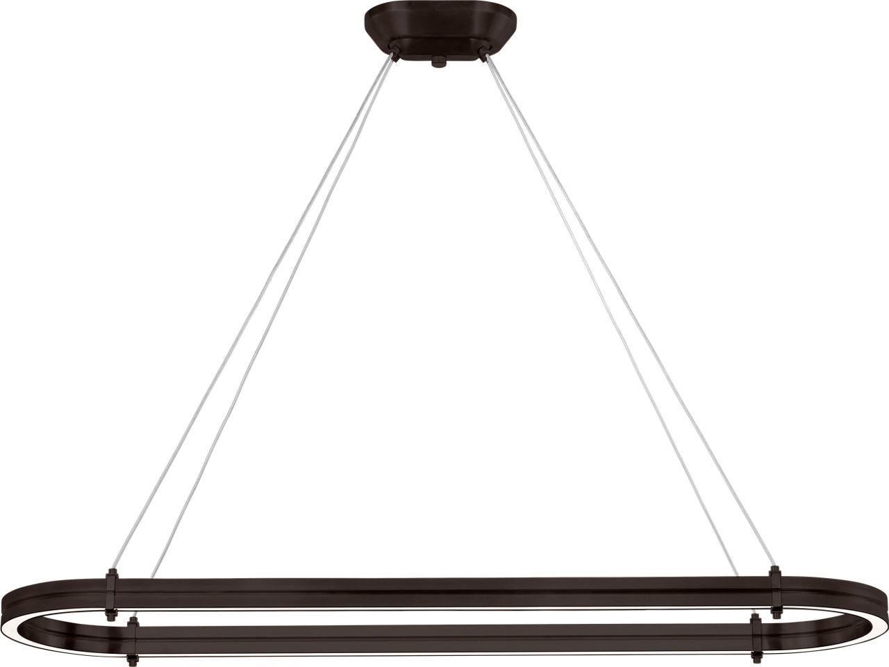 Paxton 54" Oval Linear Chandelier | Bronze