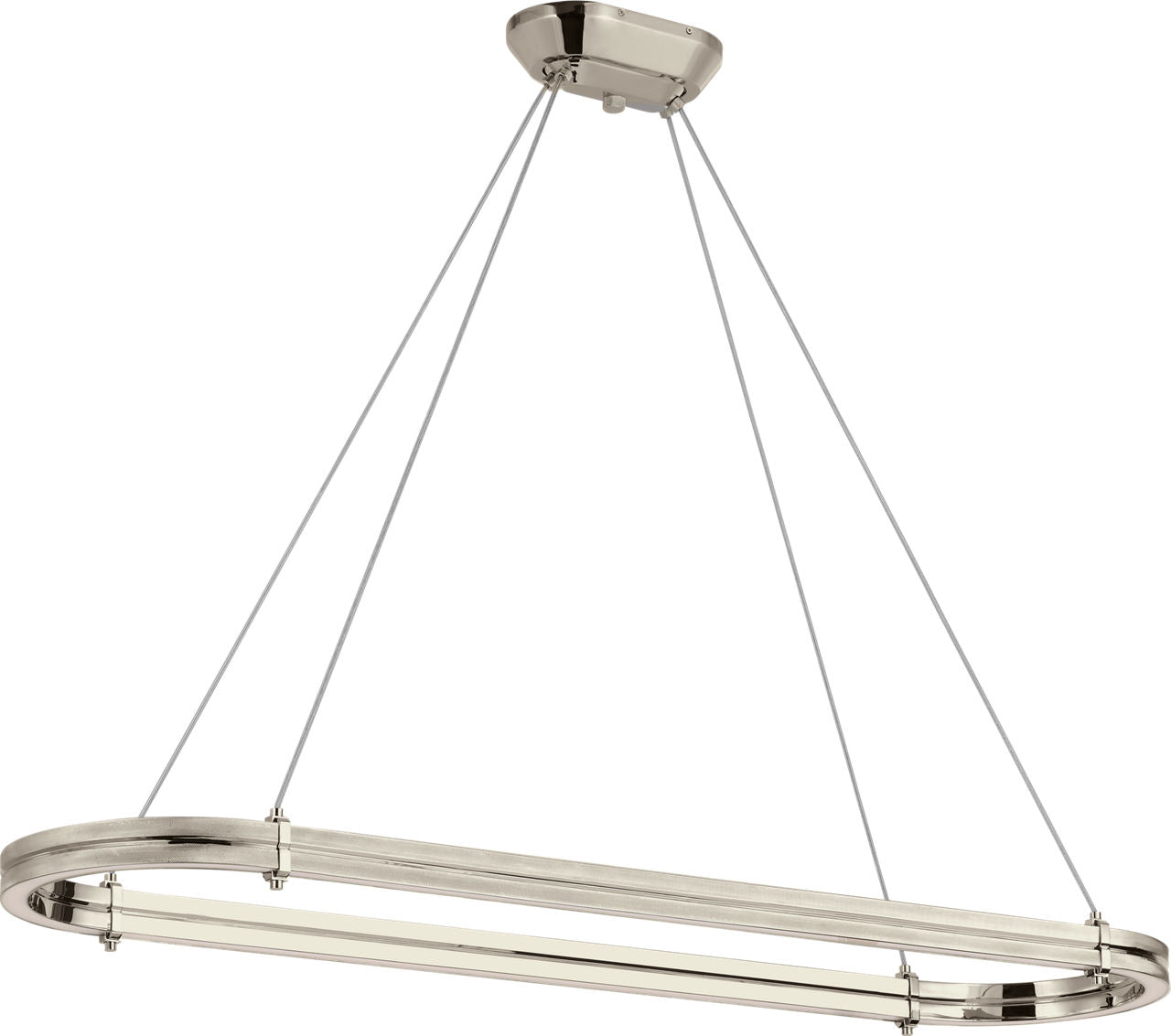 Paxton 54" Oval Linear Chandelier | Polished Nickel