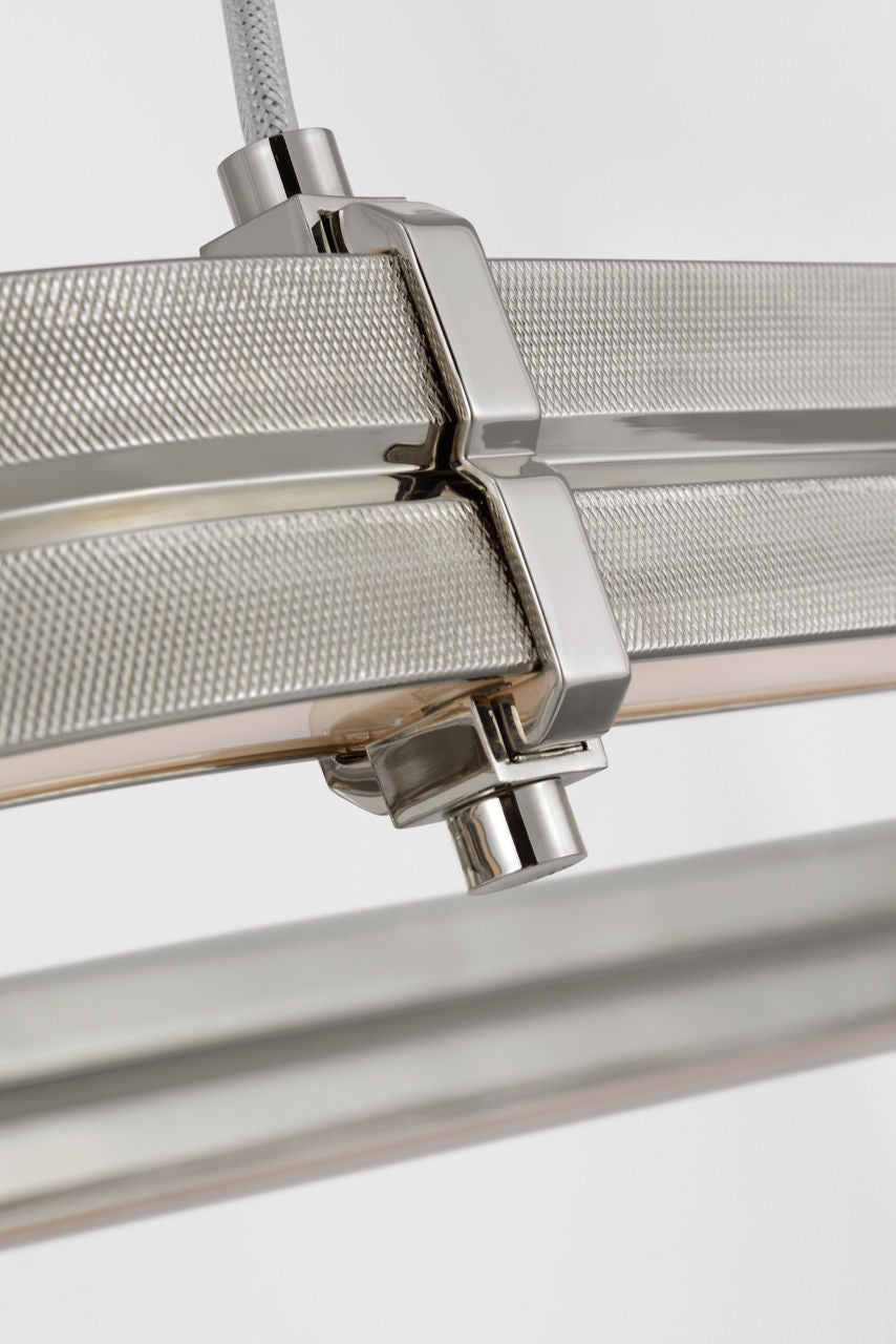 Paxton 54" Oval Linear Chandelier | Polished Nickel