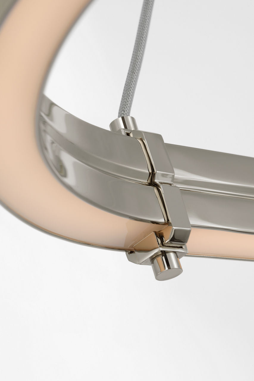Paxton 54" Oval Linear Chandelier | Polished Nickel