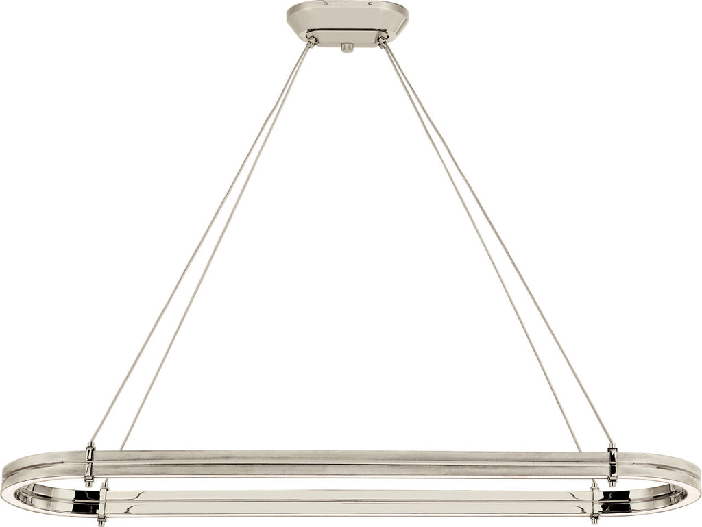 Paxton 54" Oval Linear Chandelier | Polished Nickel