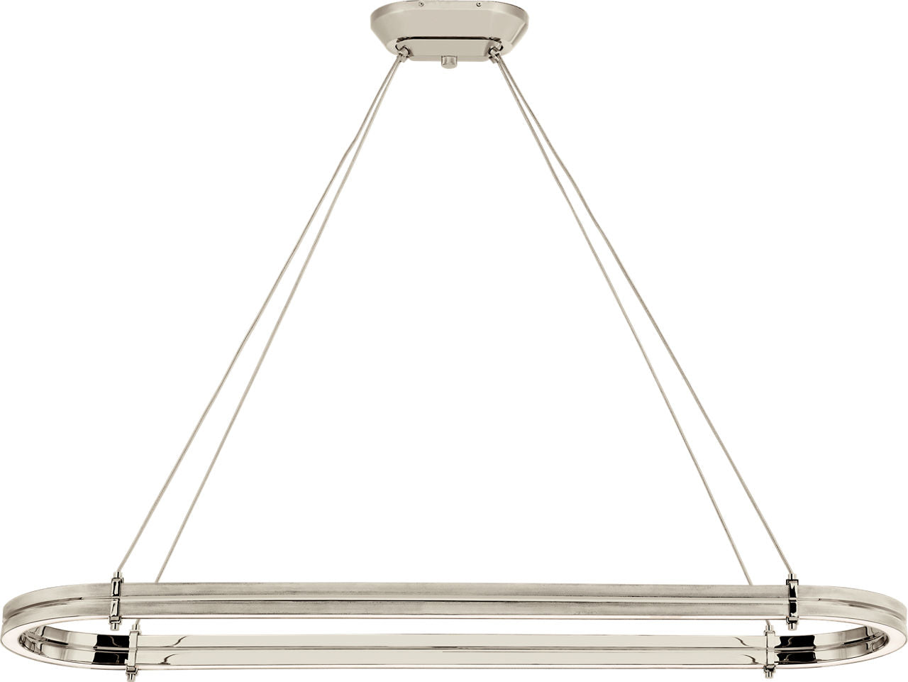 Paxton 54" Oval Linear Chandelier | Polished Nickel