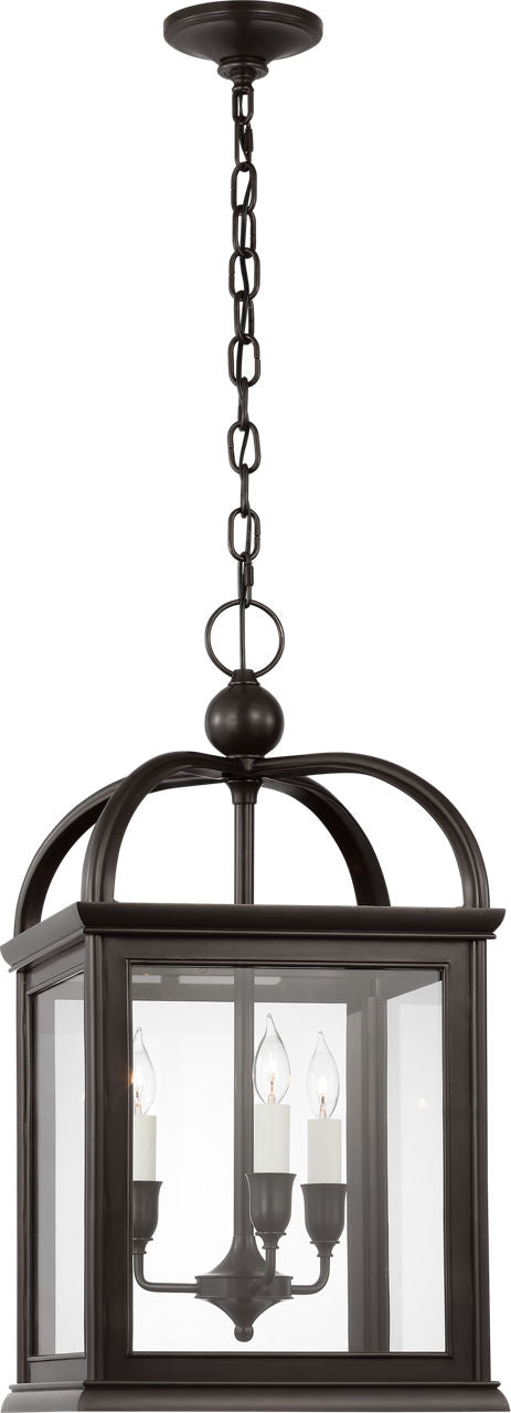 Rhoades 16" Lantern | Bronze | Clear Glass