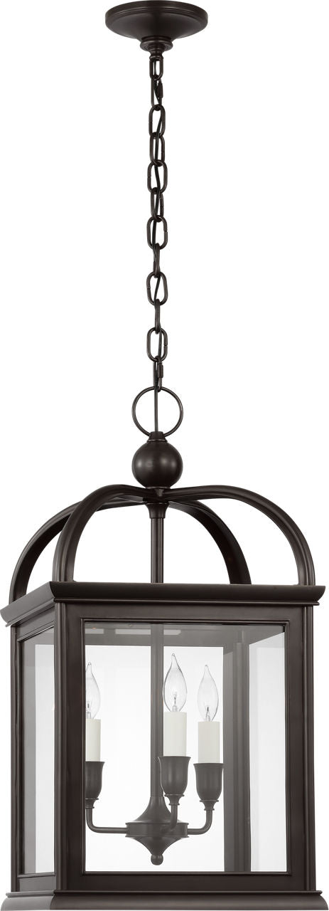 Rhoades 16" Lantern | Bronze | Clear Glass