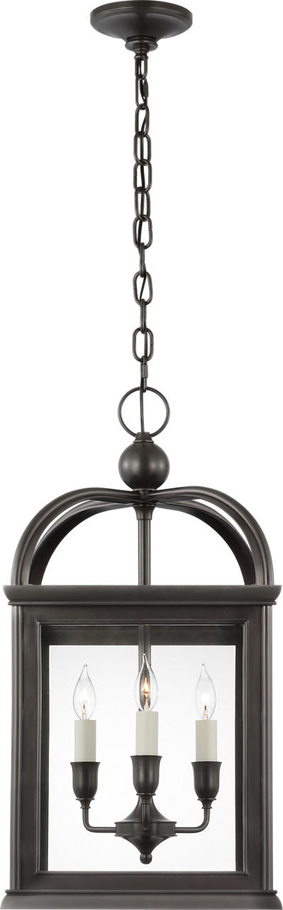 Rhoades 16" Lantern | Bronze | Clear Glass