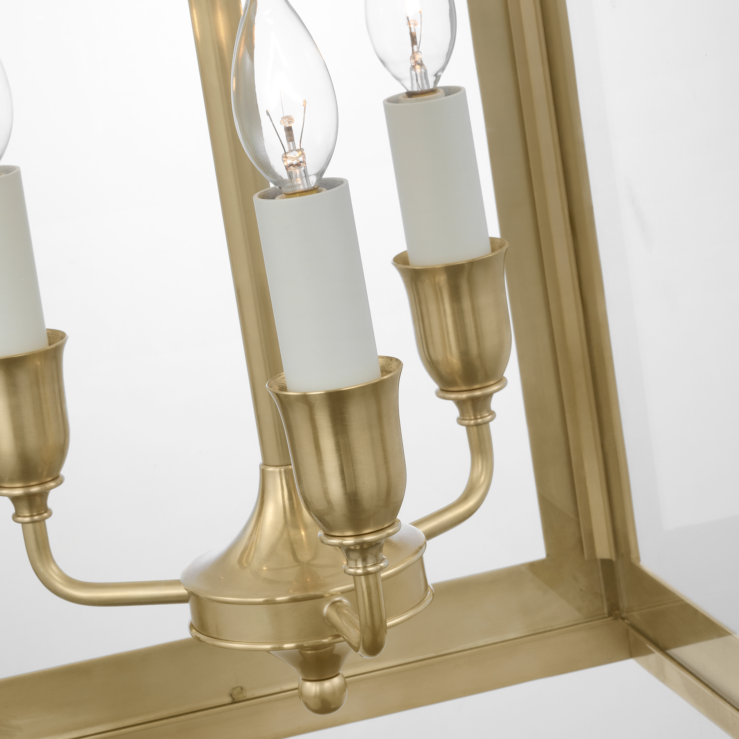 Rhoades 16" Lantern | Natural Brass | Clear Glass