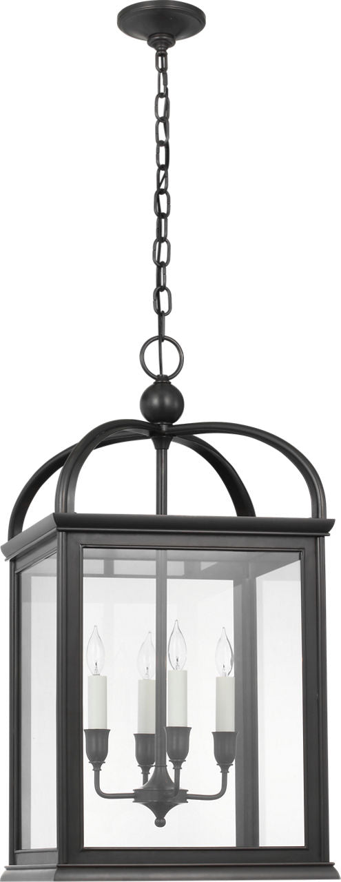Rhoades 19" Lantern | Bronze | Clear Glass