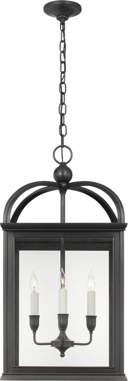 Rhoades 19" Lantern | Bronze | Clear Glass