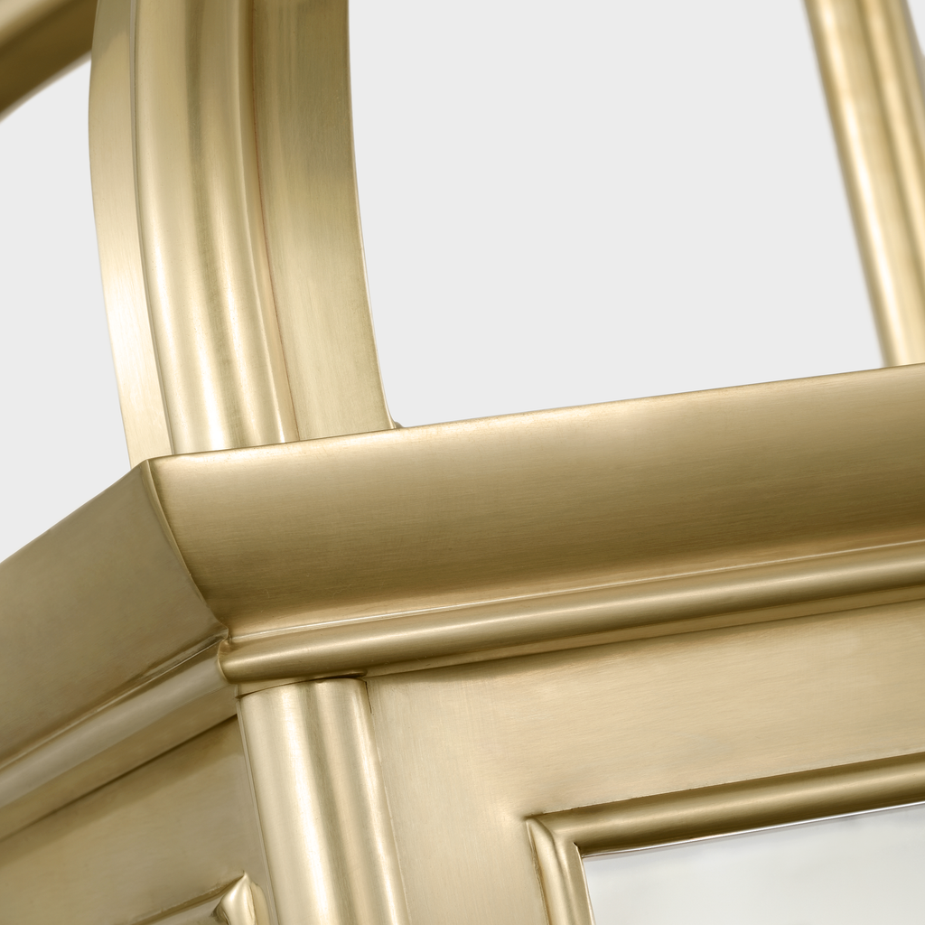 Rhoades 19" Lantern | Natural Brass | Clear Glass