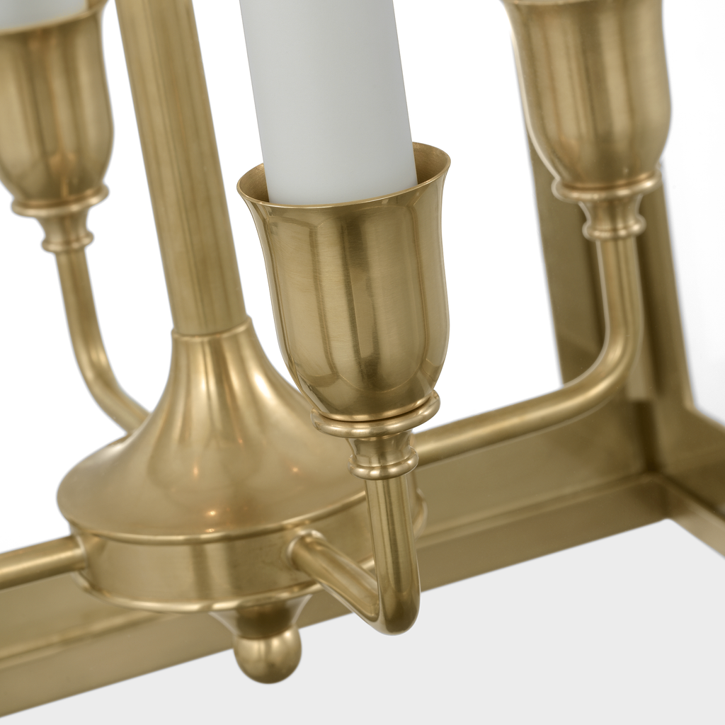 Rhoades 19" Lantern | Natural Brass | Clear Glass