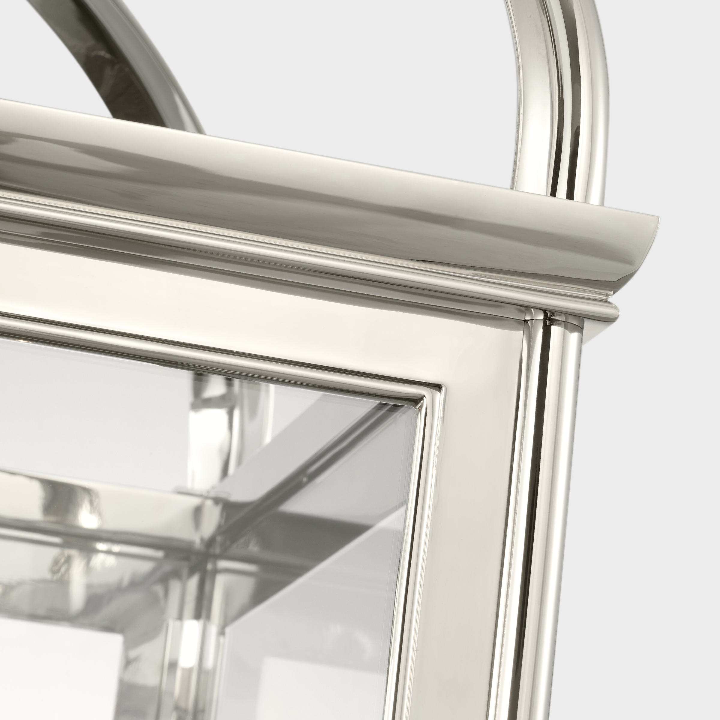 Rhoades 19" Lantern | Polished Nickel | Clear Glass
