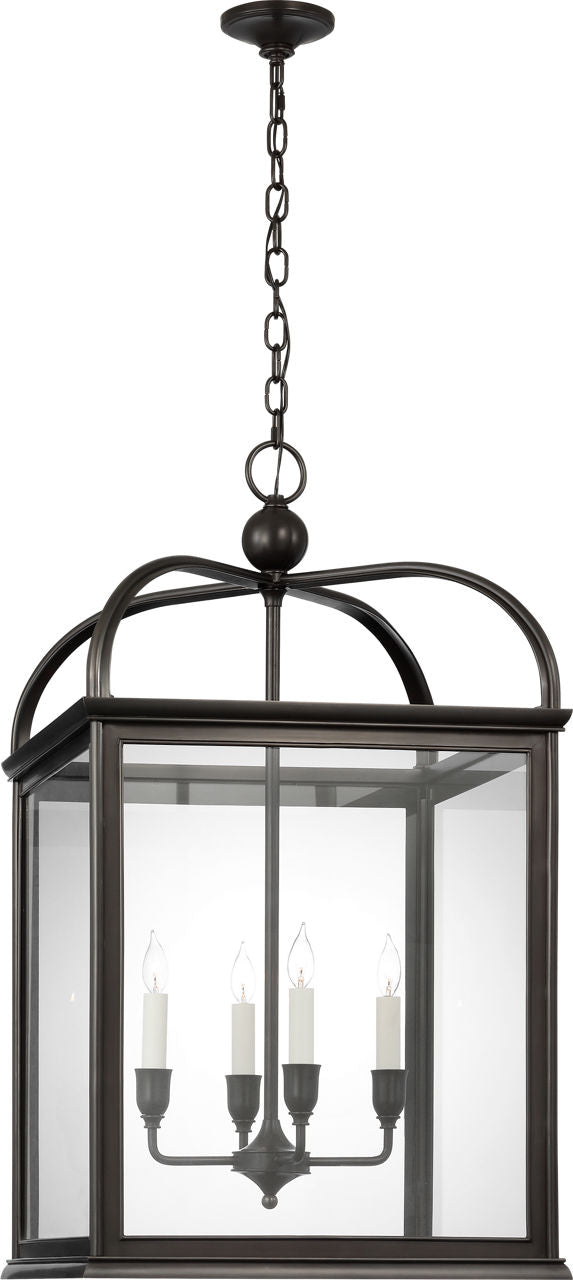 Rhoades 25" Lantern | Bronze | Clear Glass