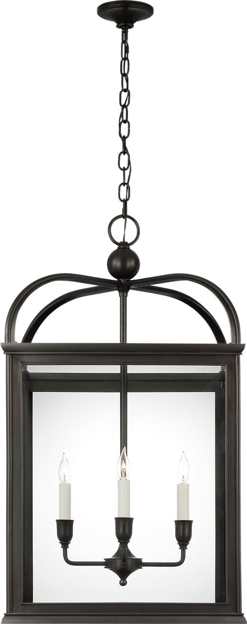 Rhoades 25" Lantern | Bronze | Clear Glass