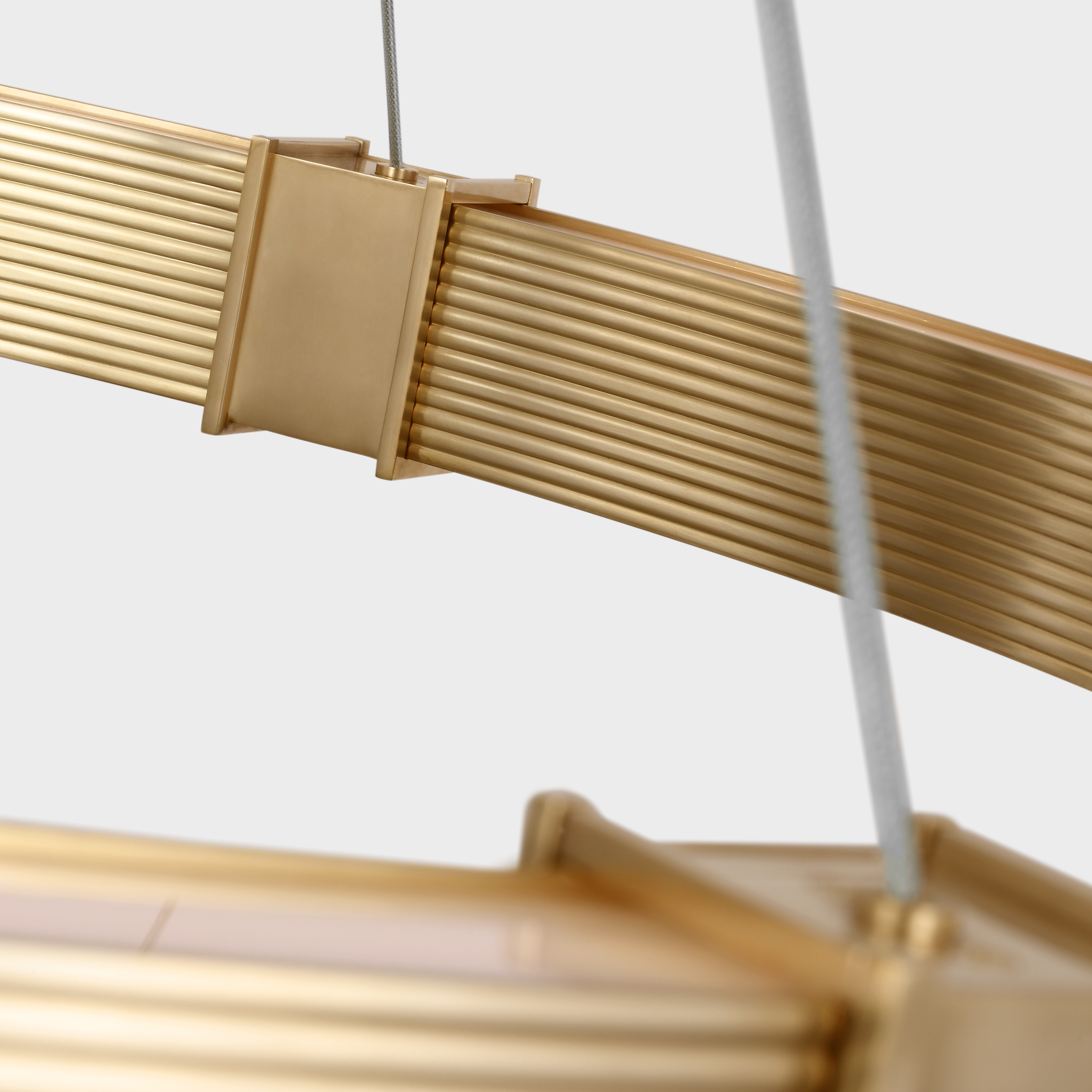 Hughes 40" Ring Chandelier | Natural Brass