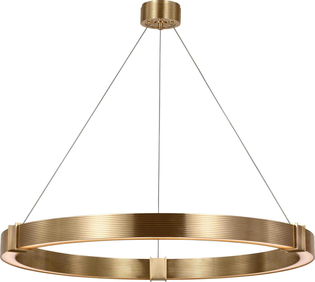 Hughes 40" Ring Chandelier | Natural Brass