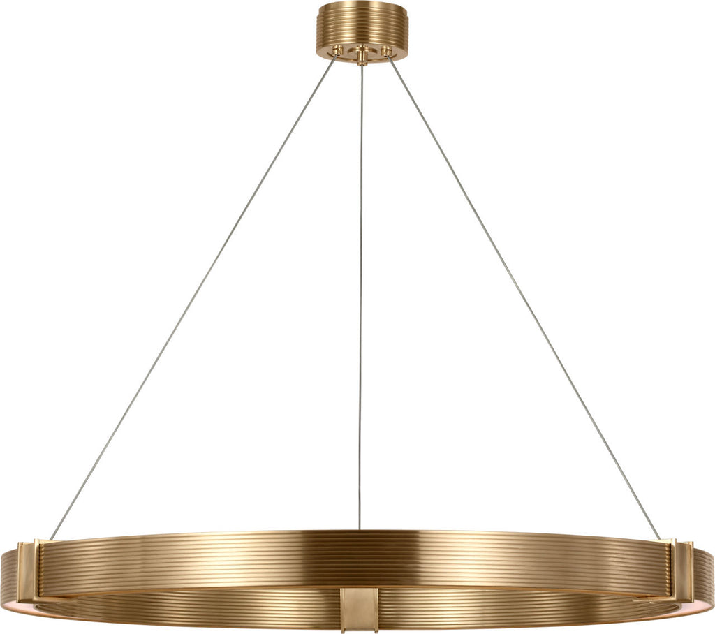 Hughes 40" Ring Chandelier | Natural Brass