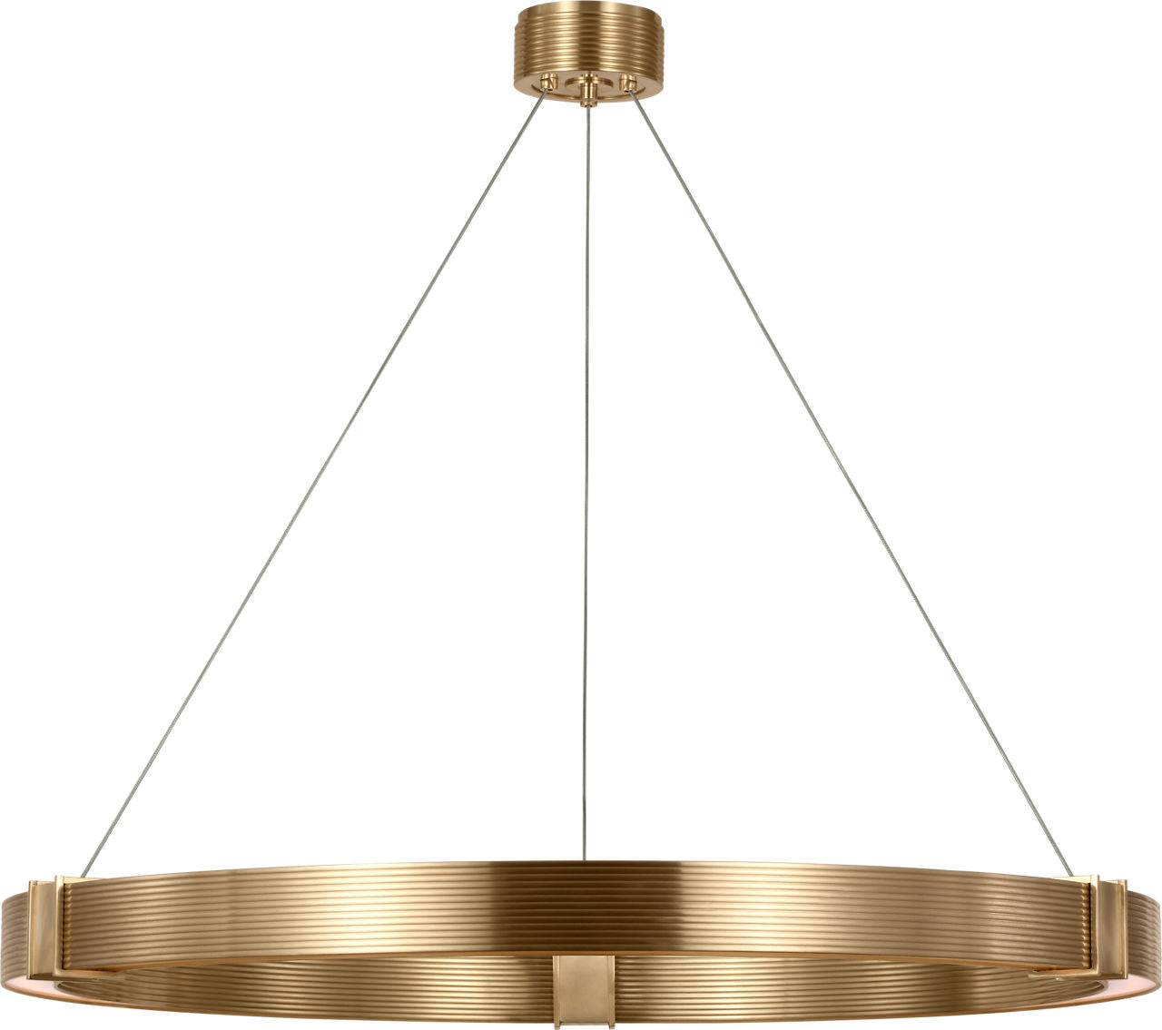 Hughes 40" Ring Chandelier | Natural Brass