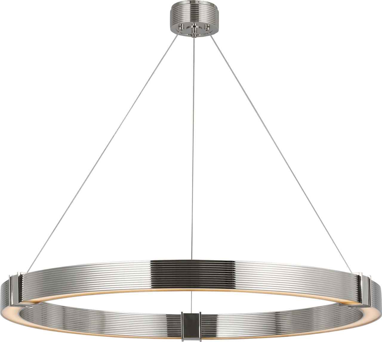Hughes 40" Ring Chandelier | Polished Nickel