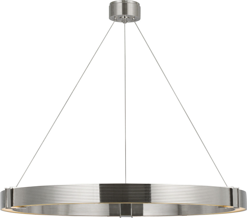 Hughes 40" Ring Chandelier | Polished Nickel
