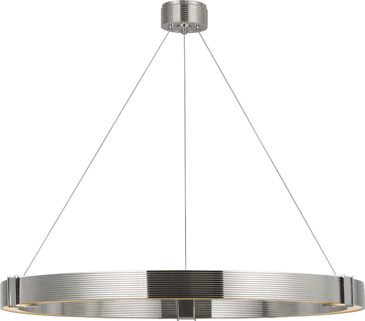 Hughes 40" Ring Chandelier | Polished Nickel