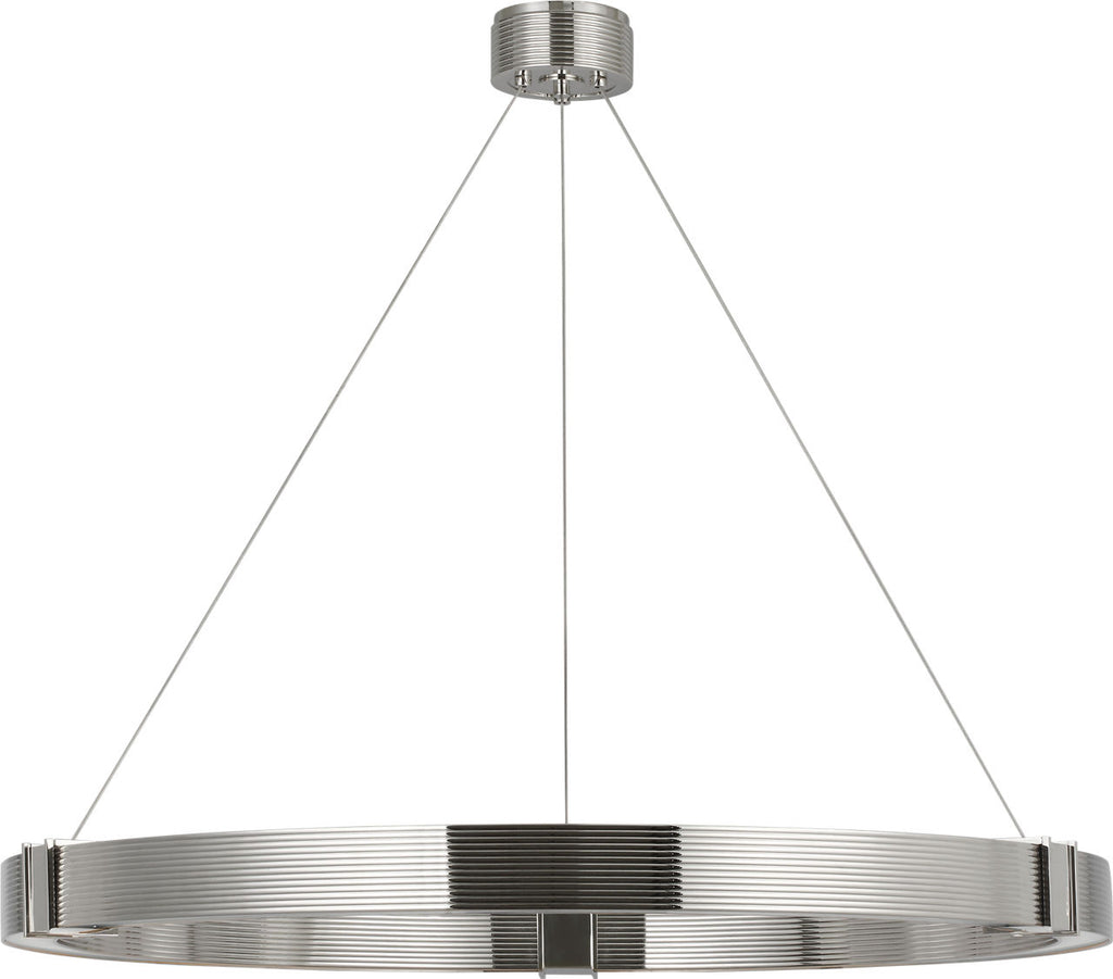 Hughes 40" Ring Chandelier | Polished Nickel