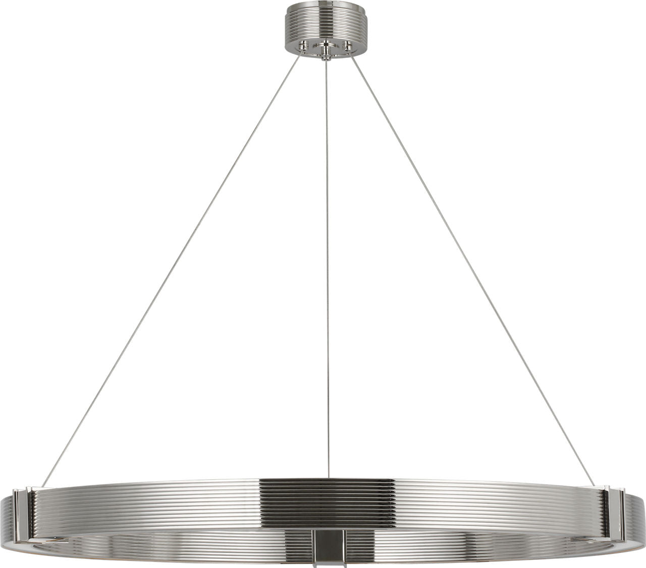 Hughes 40" Ring Chandelier | Polished Nickel