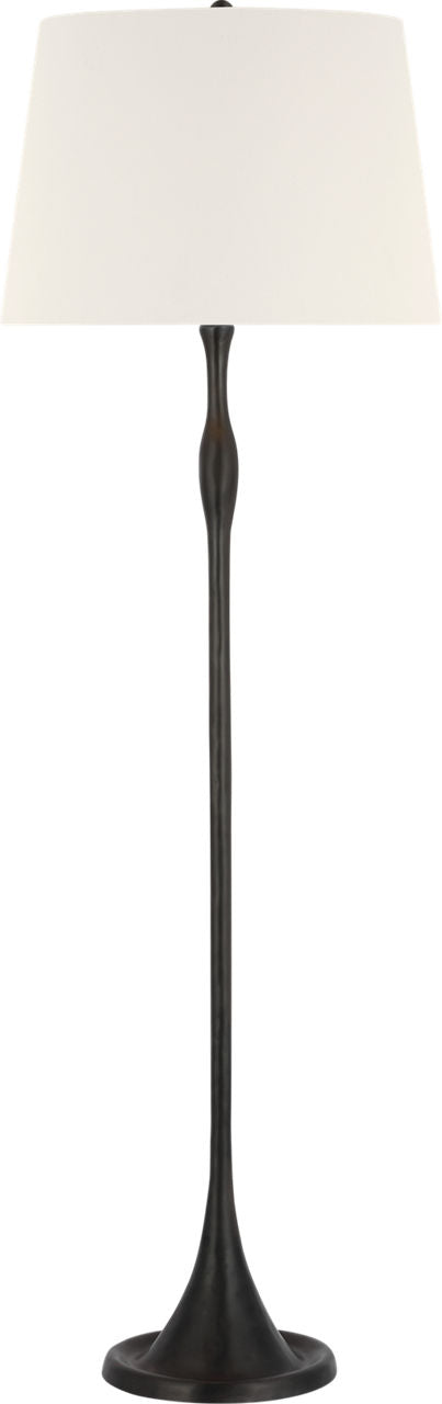 Romero Medium Floor Lamp | Bronze | 18" Linen Empire Shade
