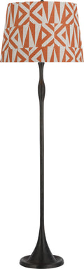 Romero Medium Floor Lamp | Bronze | Schumacher 18" Brick Amero Empire Shade