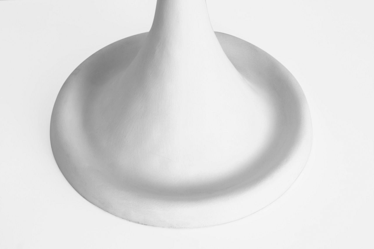 Romero Medium Floor Lamp | Plaster White | Schumacher 18" Blue Freeform Empire Shade
