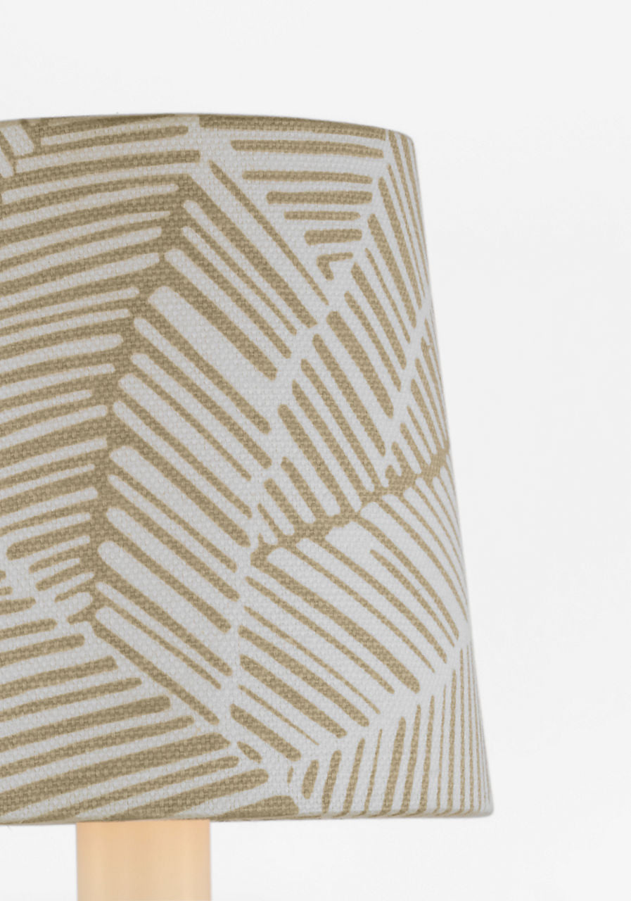 Tara 12" Sconce | Bronze | Schumacher Taupe Abstract Leaf Empire Shade
