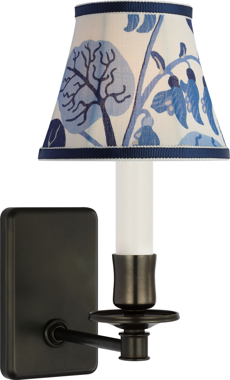 Tara 11" Sconce | Bronze | Schumacher Marine Exotic Butterfly Bell Empire Shade