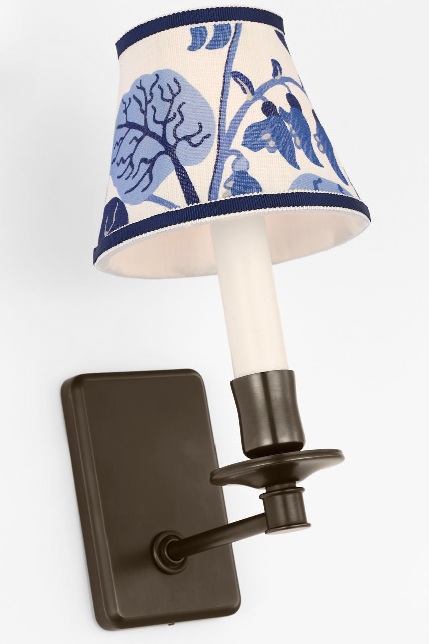 Tara 11" Sconce | Bronze | Schumacher Marine Exotic Butterfly Bell Empire Shade