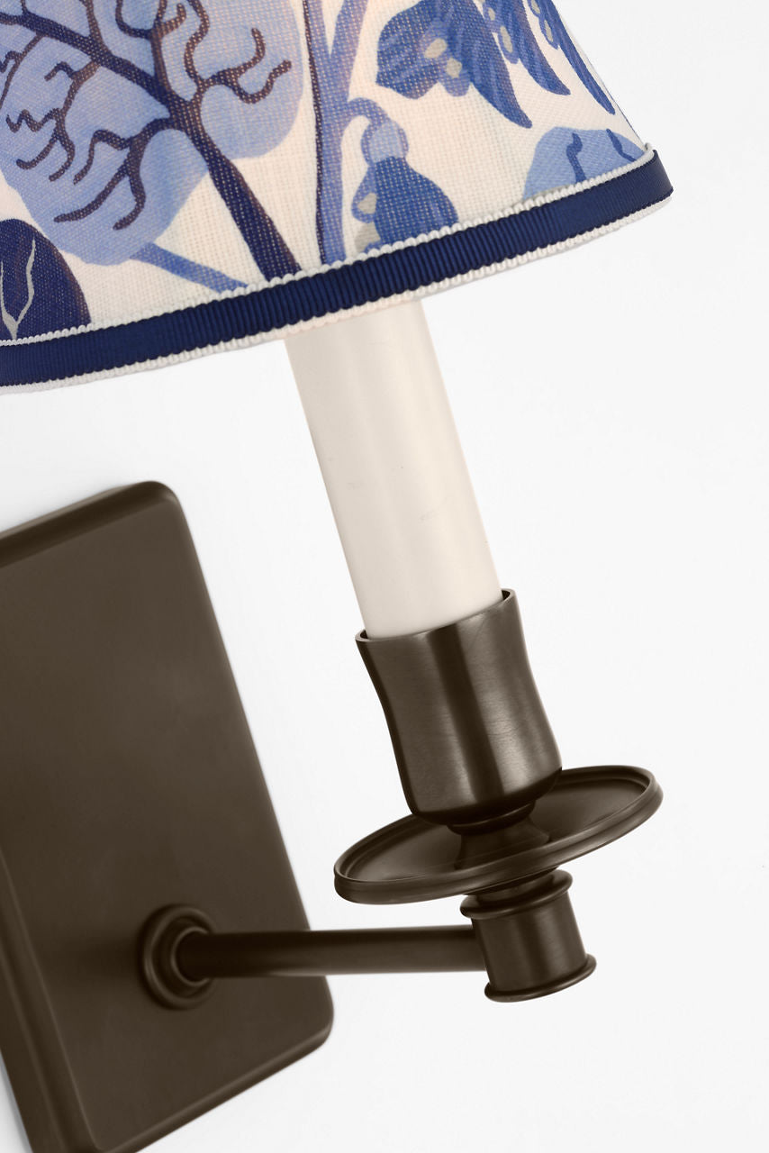 Tara 11" Sconce | Bronze | Schumacher Marine Exotic Butterfly Bell Empire Shade