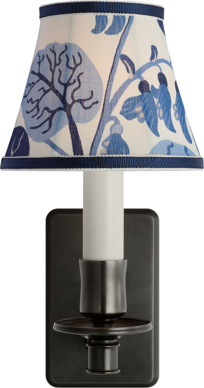 Tara 11" Sconce | Bronze | Schumacher Marine Exotic Butterfly Bell Empire Shade