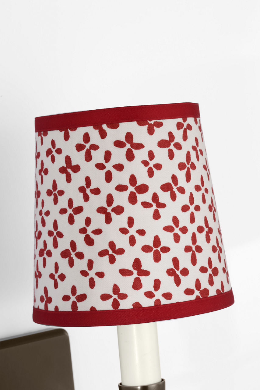 Tara 12" Sconce | Bronze | Schumacher Red Emerson Empire Shade