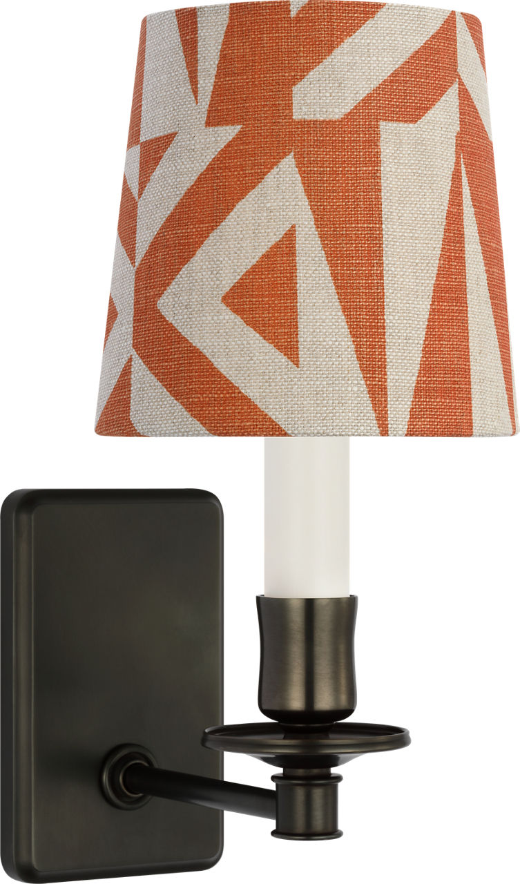 Tara 12" Sconce | Bronze | Schumacher Brick Amero Empire Shade