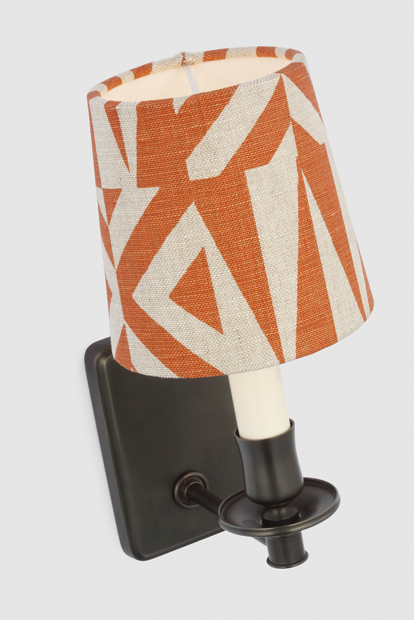 Tara 12" Sconce | Bronze | Schumacher Brick Amero Empire Shade