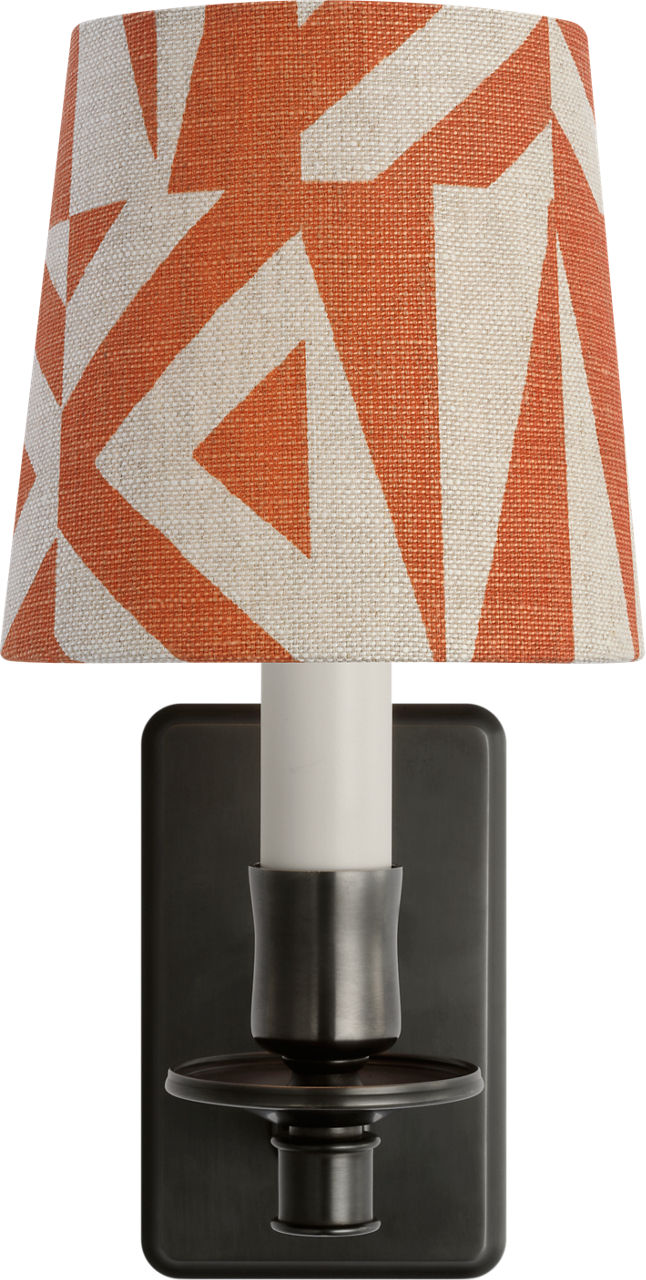 Tara 12" Sconce | Bronze | Schumacher Brick Amero Empire Shade