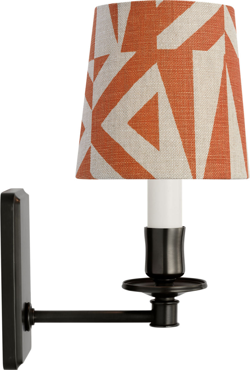 Tara 12" Sconce | Bronze | Schumacher Brick Amero Empire Shade