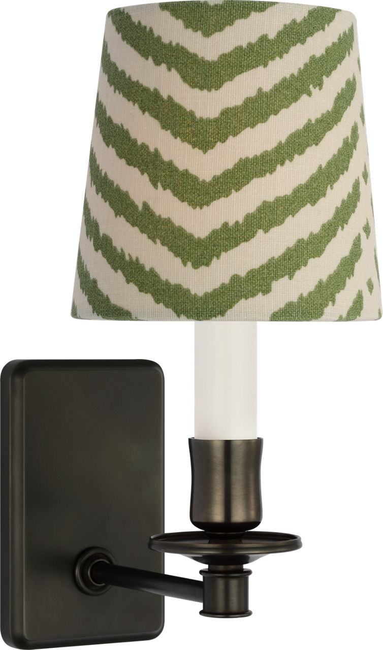 Tara 12" Sconce | Bronze | Schumacher Verde La Jolla Empire Shade