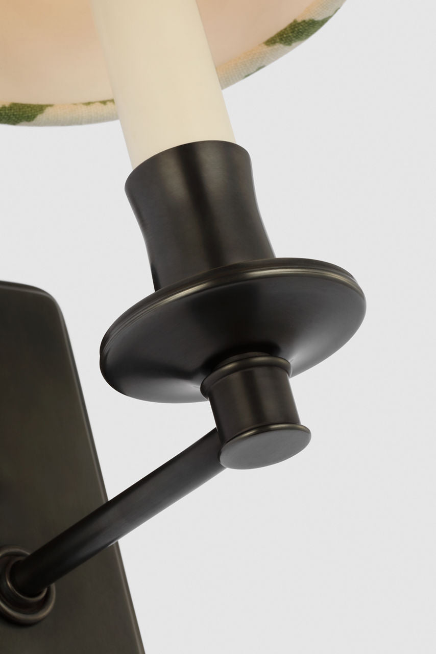 Tara 12" Sconce | Bronze | Schumacher Verde La Jolla Empire Shade