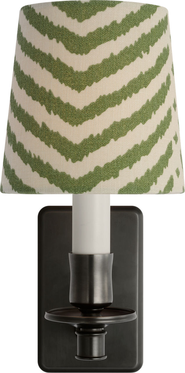 Tara 12" Sconce | Bronze | Schumacher Verde La Jolla Empire Shade