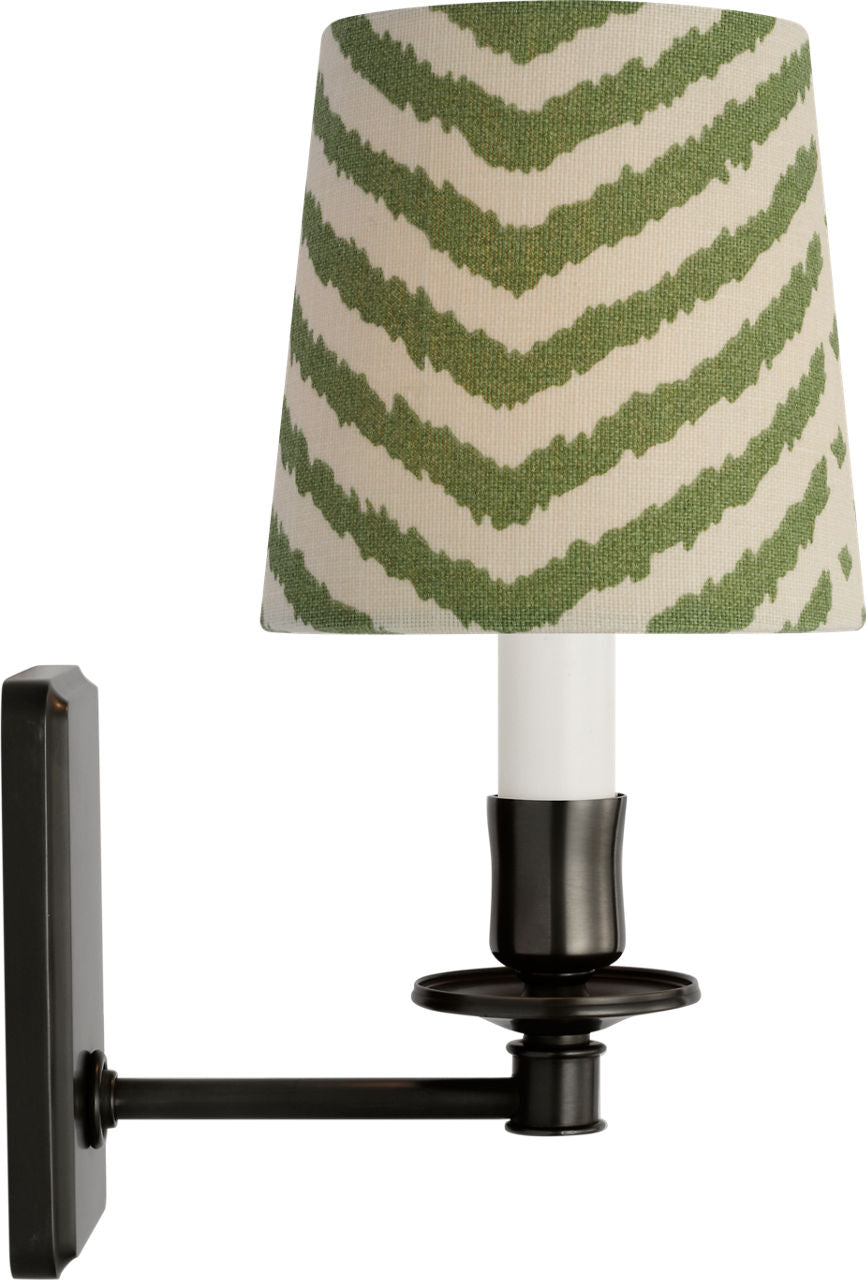 Tara 12" Sconce | Bronze | Schumacher Verde La Jolla Empire Shade